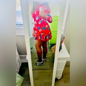 Cute Red Floral Dress